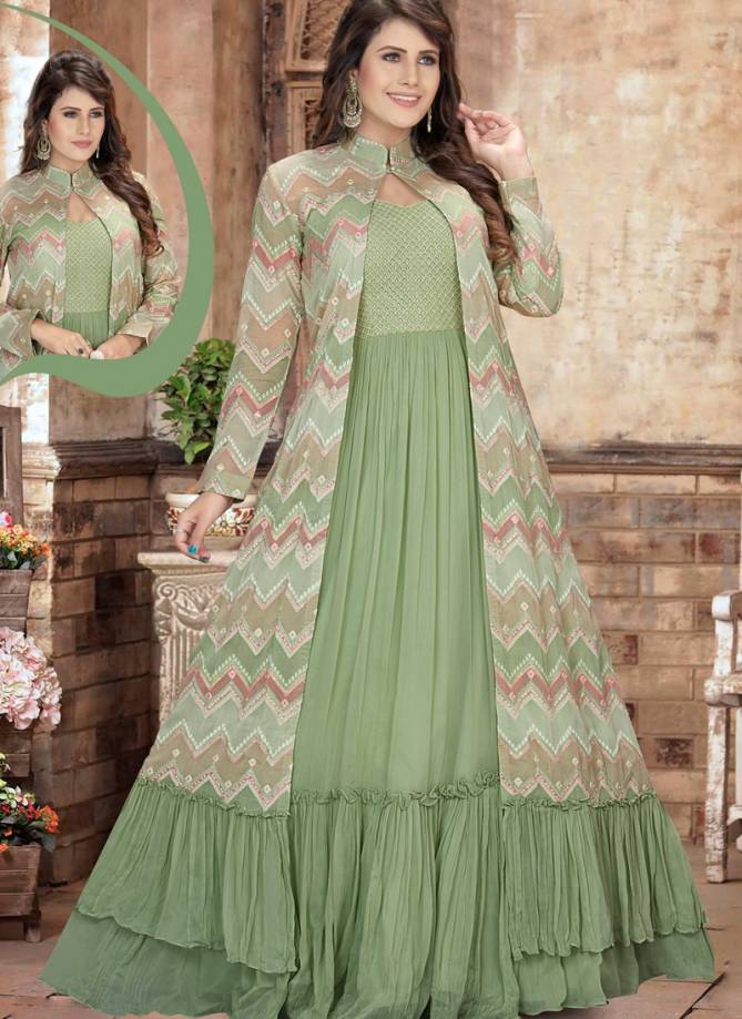 N F GOWN 020 Festive Wear Wholesale Readymade Gown Collection